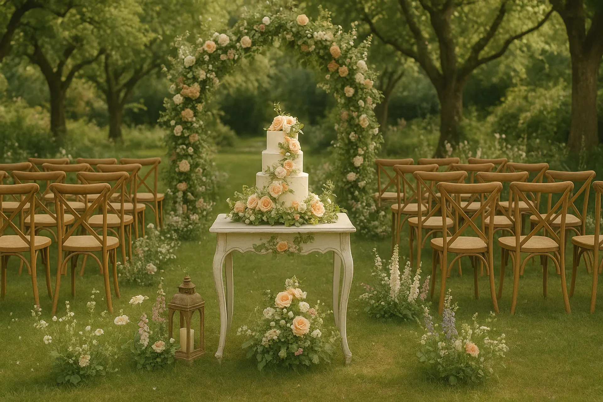 Wedding cake display